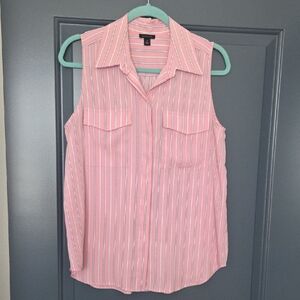 Ann Taylor Pink Sleeveless Blouse